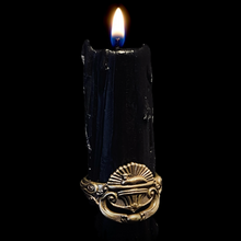 Load image into Gallery viewer, Lamb Casket Handle Ring Antiqued
14k Gold Plated