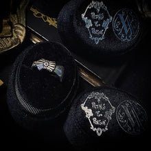 Load image into Gallery viewer, The “Memoriam” Ring Antiqued Sterling Sliver