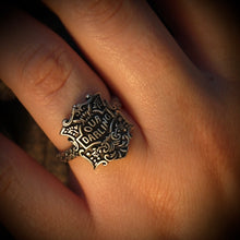 Load image into Gallery viewer, Preorder Our Darling Casket
Plaque Ring Antiqued Sterling Silver
