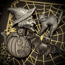 Load image into Gallery viewer, Antiqued Halloween Pins
