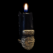 Load image into Gallery viewer, Preorder Sad Hour Clock Casket
Plaque Ring Antiqued 14k Gold
