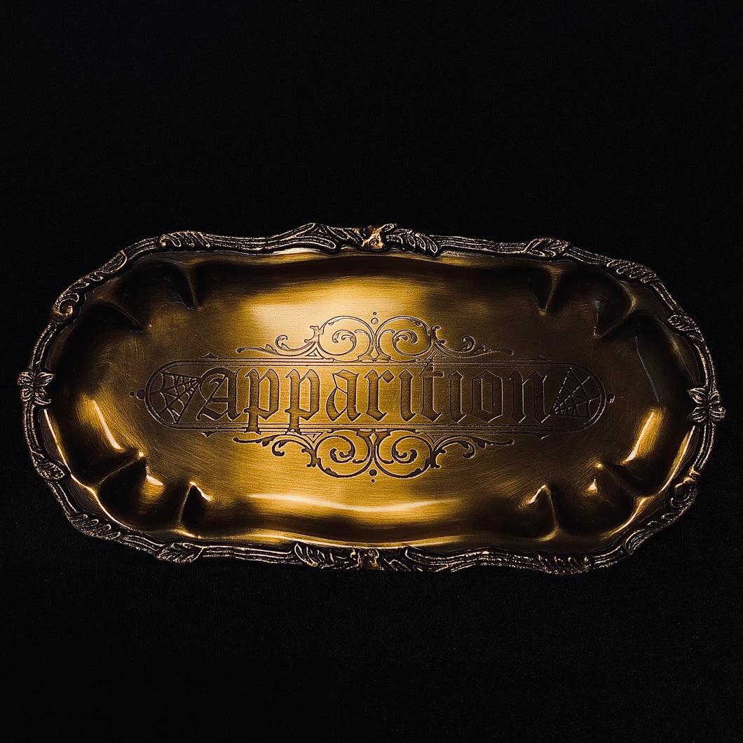Antiqued Brass Apparition Mourning Tray