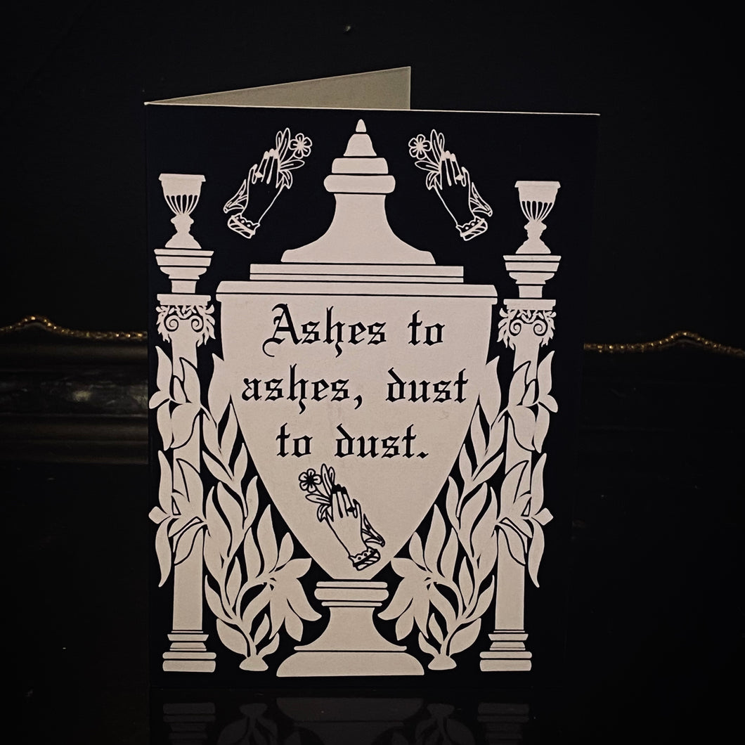 Ashes to ashes, dust to dust. Memento Mori Blank Greeting Card